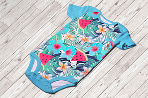 Summer Pattern. Tropical Flowers