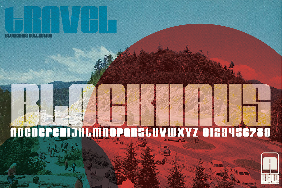Blockhaus | A Bold Display Font, a Sans Serif Font by Bend Industries (Photo 6 of 7)