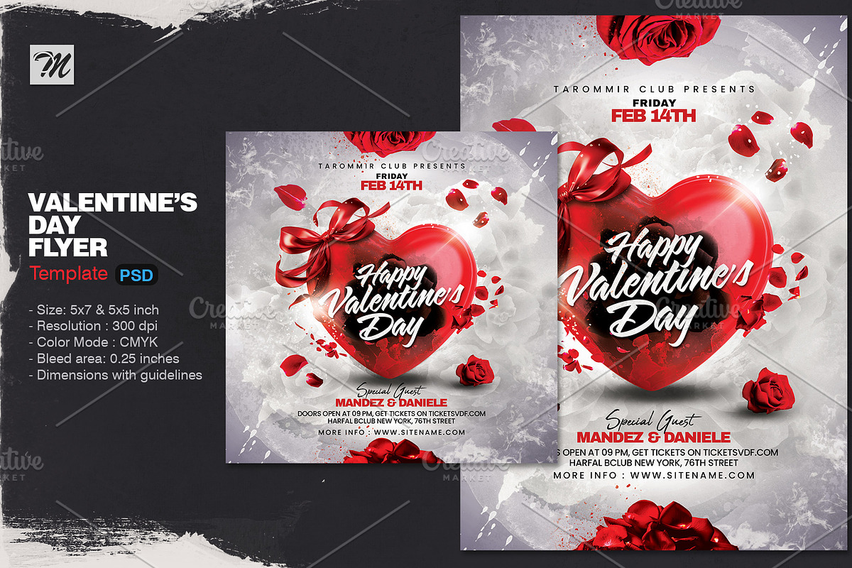 Valentines Day Flyer, a Flyer Template by Tarommir (Photo 1 of 4)