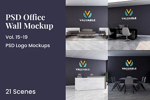PSD Office Room Company Logo Mockup