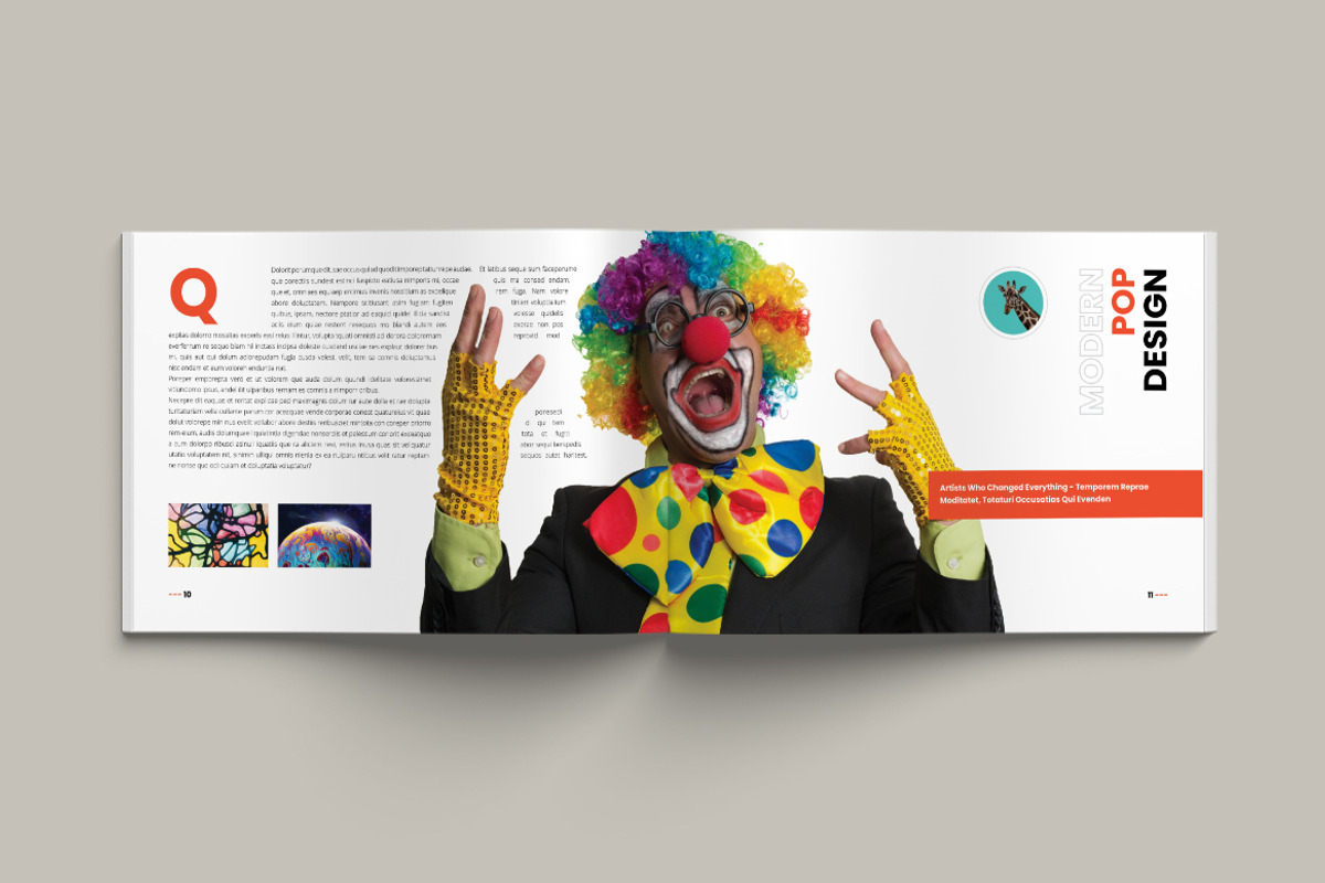 Popart Magazine Landscape Template, a Brochure Template by Pixelpick (Photo 6 of 9)