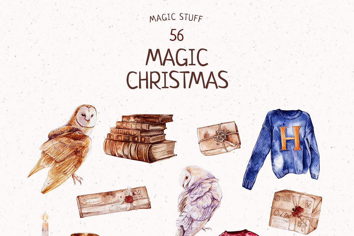 Magic Christmas Collection, a Seasonal Illustration by Yakovleva Margarita (Photo 3 of 14)
