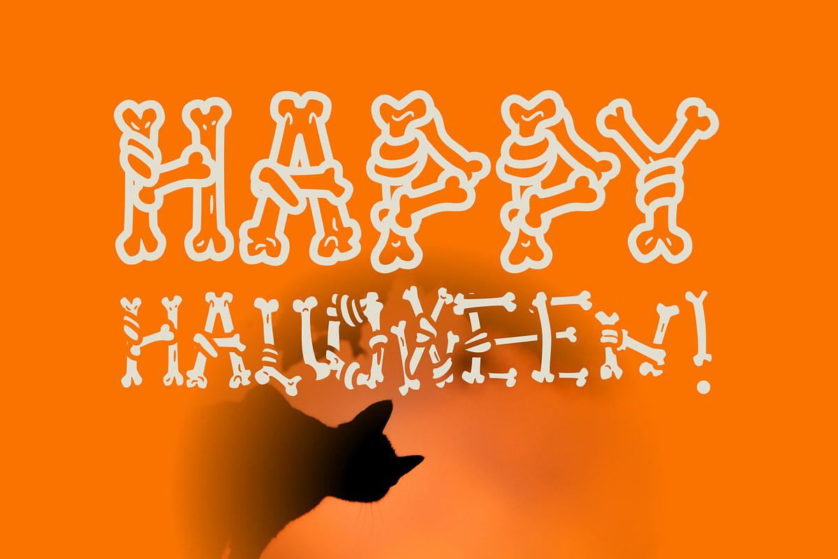Ghoul Bones Display Font, a Symbol Font by Helotype (Photo 2 of 6)