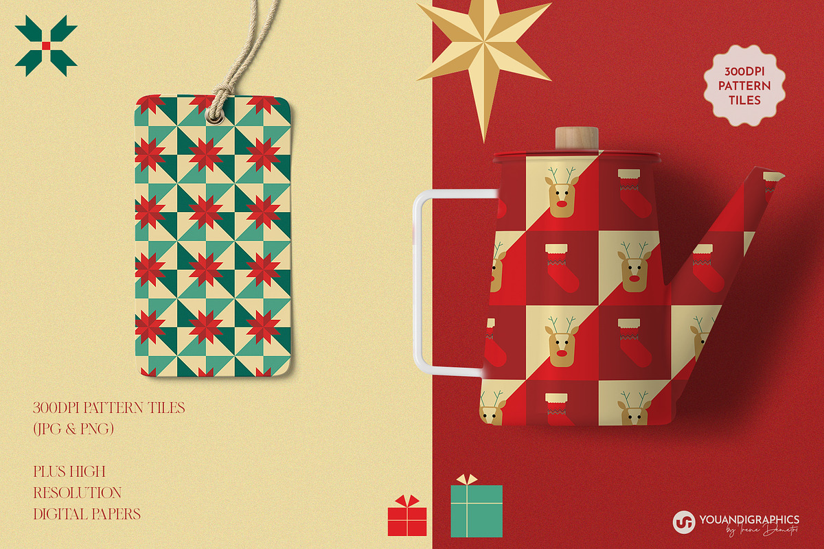 Christmas Patterns & Illustrations, a Graphic by Youandigraphics (Photo 6 of 13)