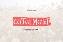 Cotton Merlot - a handwritten font