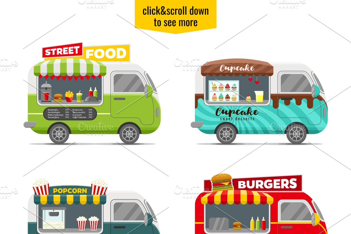 20 fast food street trailers, a Food Illustration by Primula`s shop (Photo 3 of 3)
