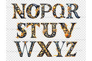 Gold and Black Alphabet Clipart, a Decorative Illustration by GlamArtZhanna (Thumbnail 5 of 5)