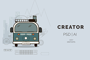 Camper Van Creator, an Illustration by lokfrid (Thumbnail 1 of 7)
