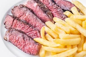 Sliced Medium-Rare Ribeye Steak, a Food & Drink Photo by Alexander Prokopenko