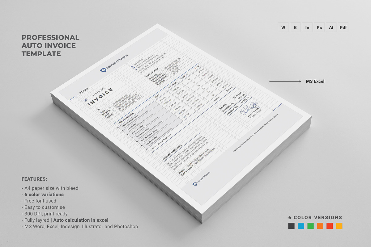 Invoice, a Stationery Template by Diverter (Photo 8 of 8)
