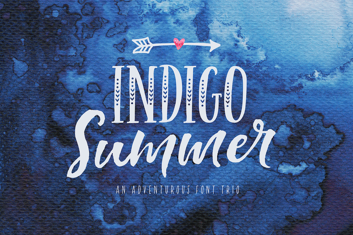 Indigo Summer Font Trio