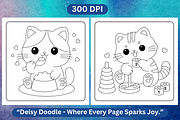 Bold & Easy Kawaii Cat coloring page, an Animal Illustration by Coco Bloom (Thumbnail 2 of 3)