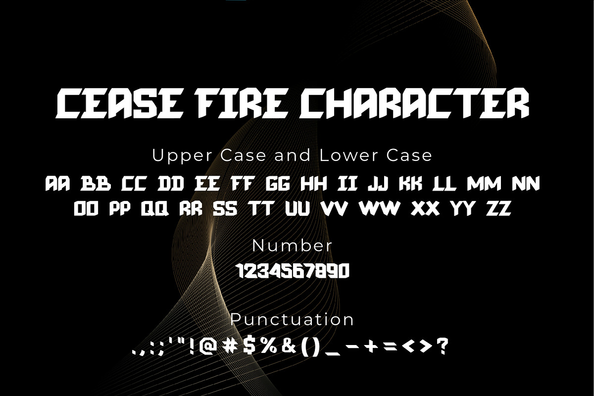 Cease Fire Bold Display, a Sans Serif Font by Gumrega Studio (Photo 6 of 7)