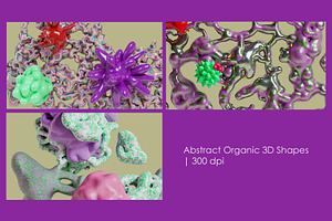 Abstract Organic 3D Shapes, a Decorative Illustration by StockVerse Creative