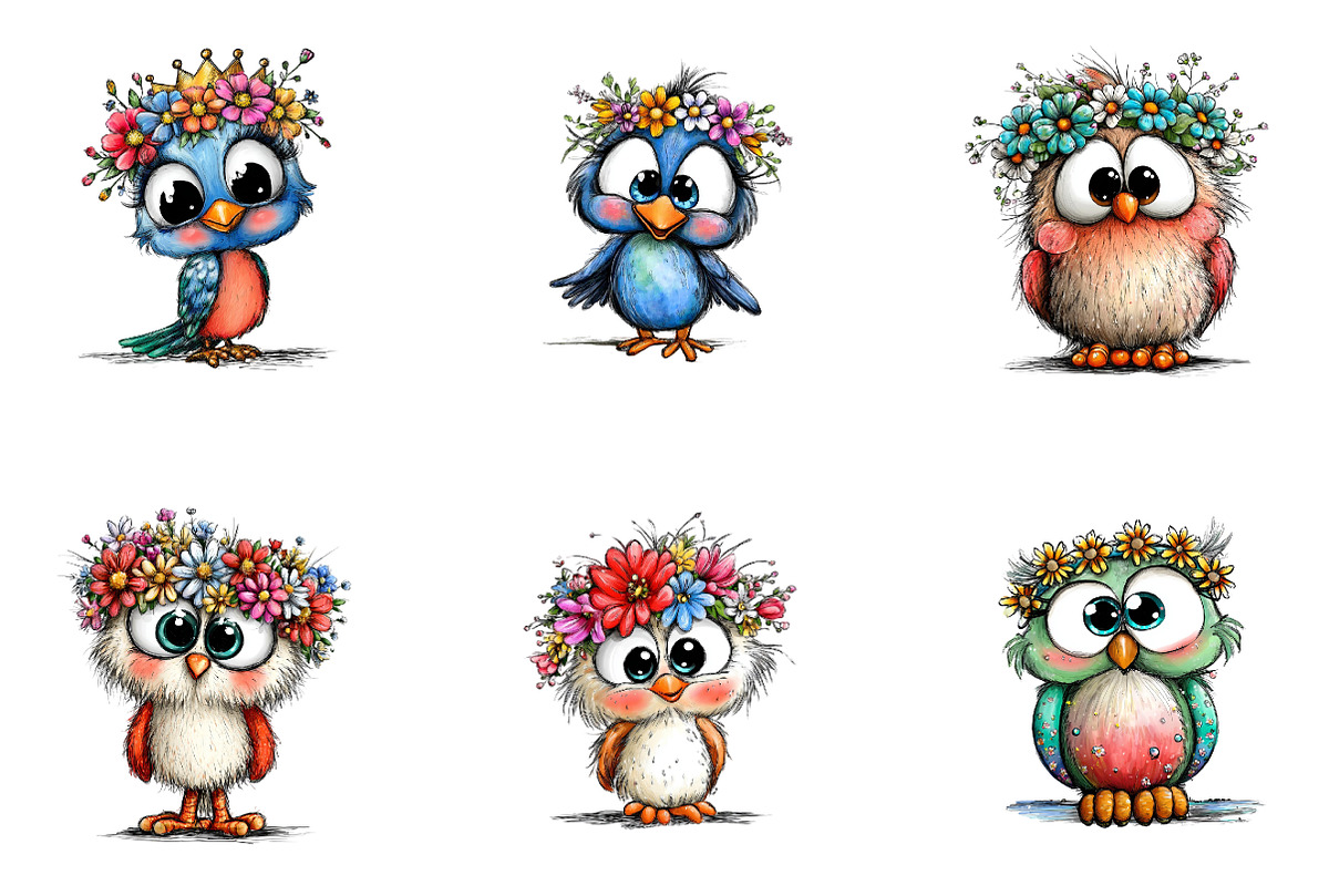 Spring Cute Baby Birds Sublimation, an Illustration by CreationArt (Photo 7 of 7)
