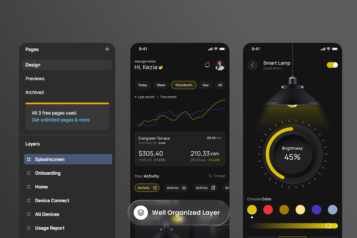 Umacu- Smart Home Mobile App, an App Template by SLAB! Design (Photo 2 of 4)