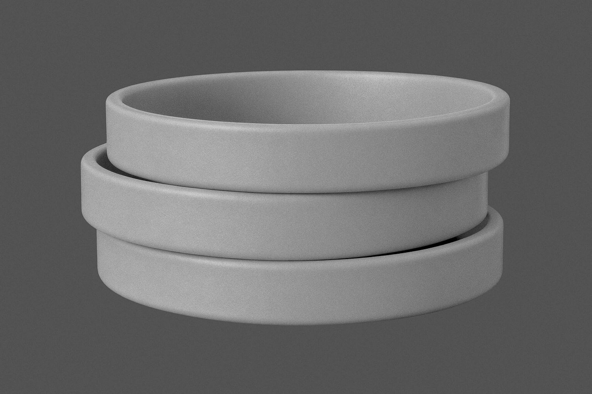 Stacked Rubber Wristbands Mockup, a Merchandise Mockup by Design Squad (Photo 2 of 2)