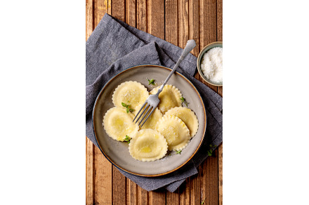 Fresh Homemade Ravioli with Parmesan