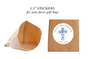 Blue Floral Cross Invitation, an Invitation Template by La Bella Rue (Thumbnail 3 of 4)