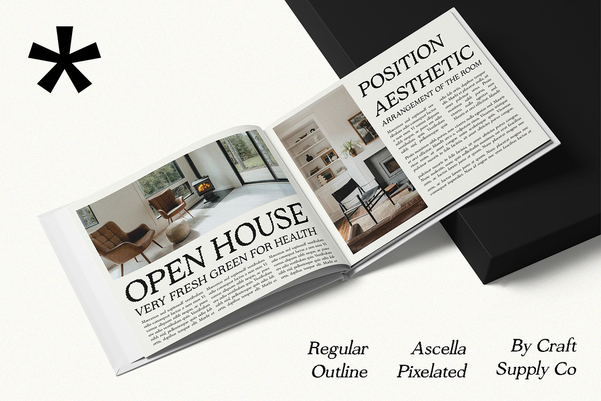Ascella Pixel, a Serif Font by Craft Supply Co. (Photo 5 of 8)