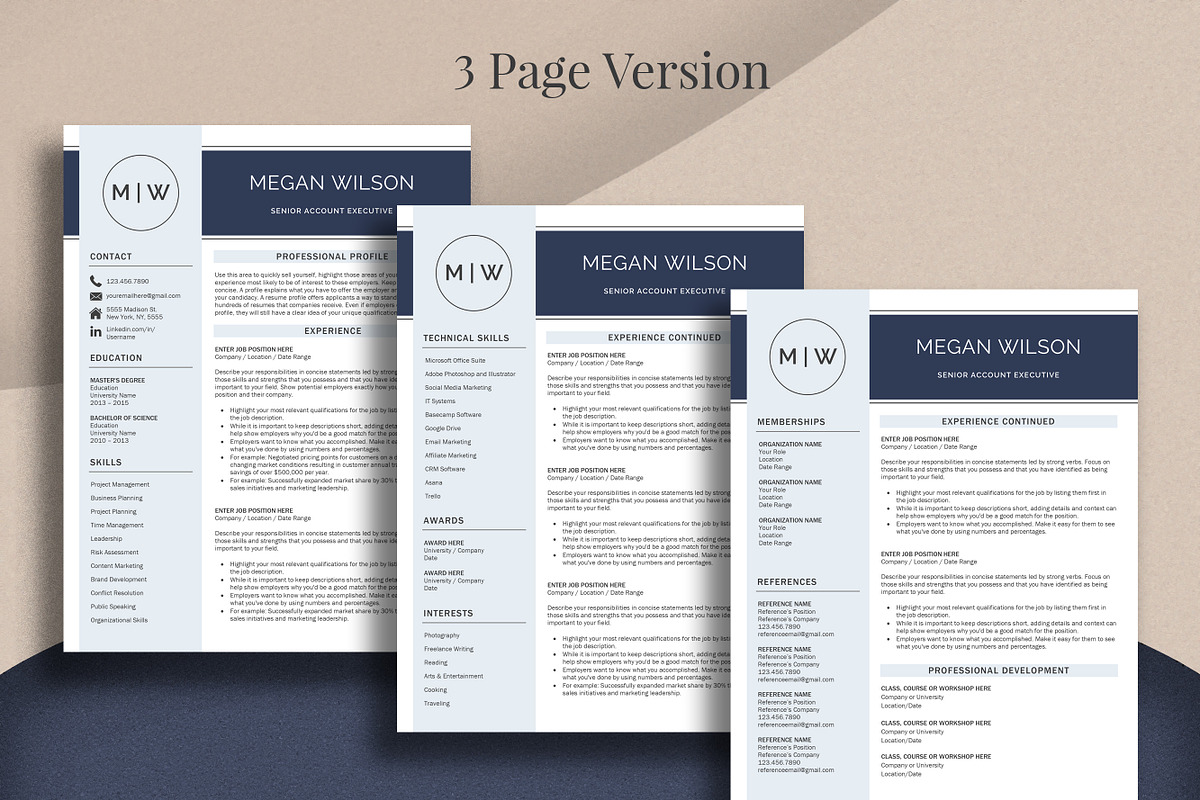 Resume Template | CV + Cover Letter, a Resume Template by Klamp Studio (Photo 4 of 9)