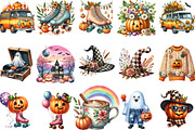 Retro Fall Png, Fall, Halloween, an Illustration by Designking (Thumbnail 2 of 5)