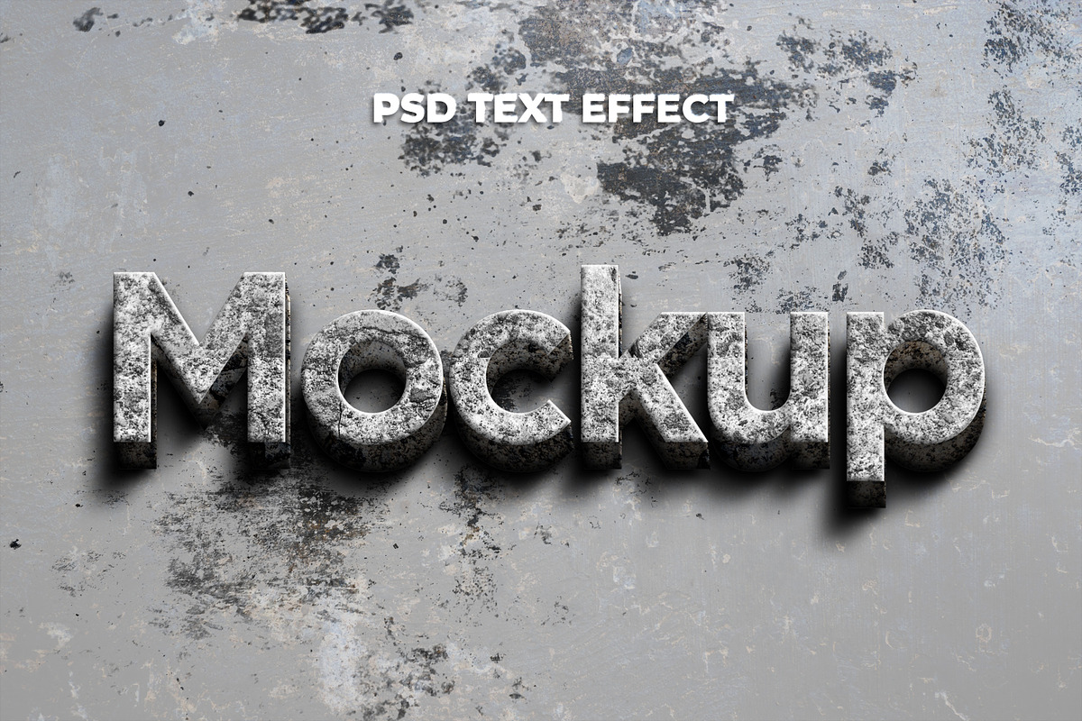 Rough Concrete - 3D Grunge Text Effe, a Layer Style Add-On by yokbisayok (Photo 1 of 4)