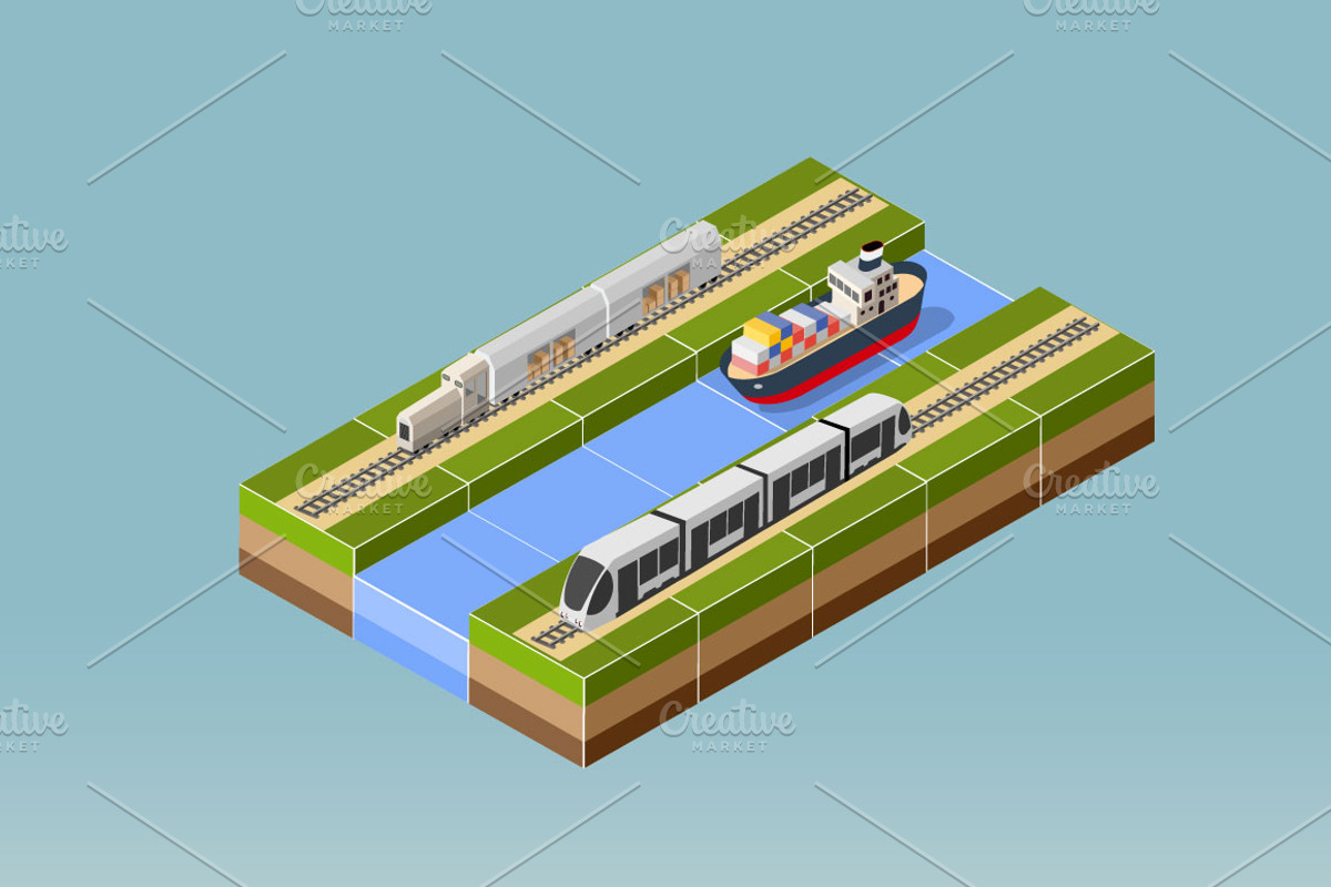Transport Vector Set, an Object Graphic by AlexZeL (Photo 3 of 3)