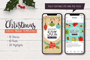 Christmas Social Media Templates, a Social Media Template by insemar