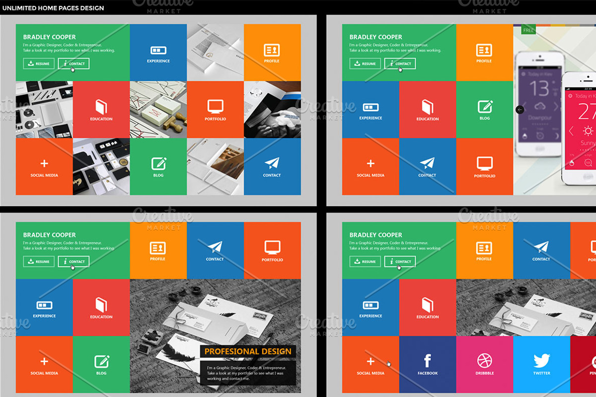 Cooper- Multicolor Flat Professional, a Websites & App Template by MustacheThemes (Photo 3 of 4)