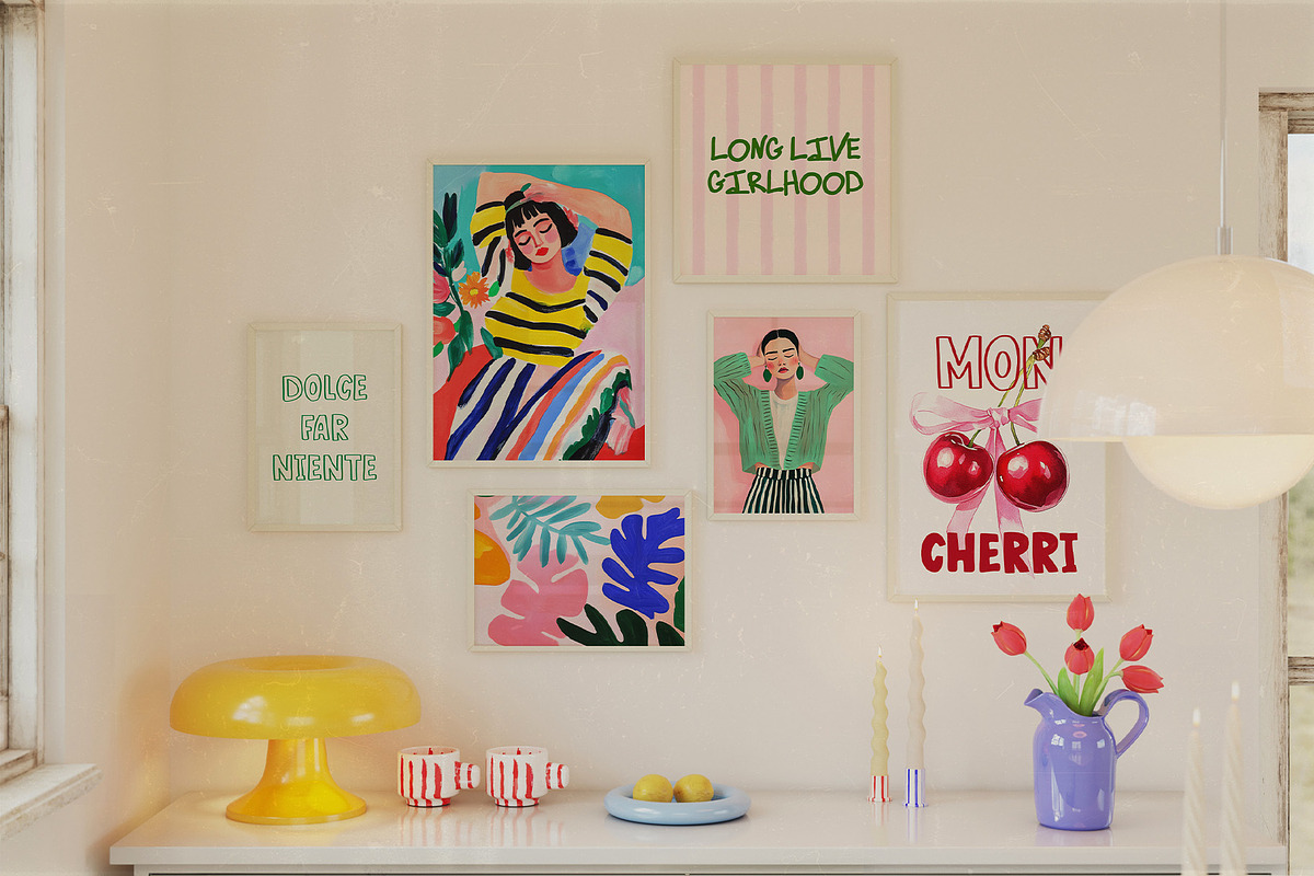 MIXED PRINTS WAll ART GALLERY, a Background Graphic by lerinartstudio (Photo 3 of 13)