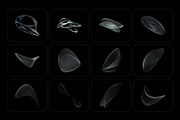 3D Chrome Wireframes - 73 shapes, an Object Graphic by assetpro.design (Thumbnail 12 of 12)