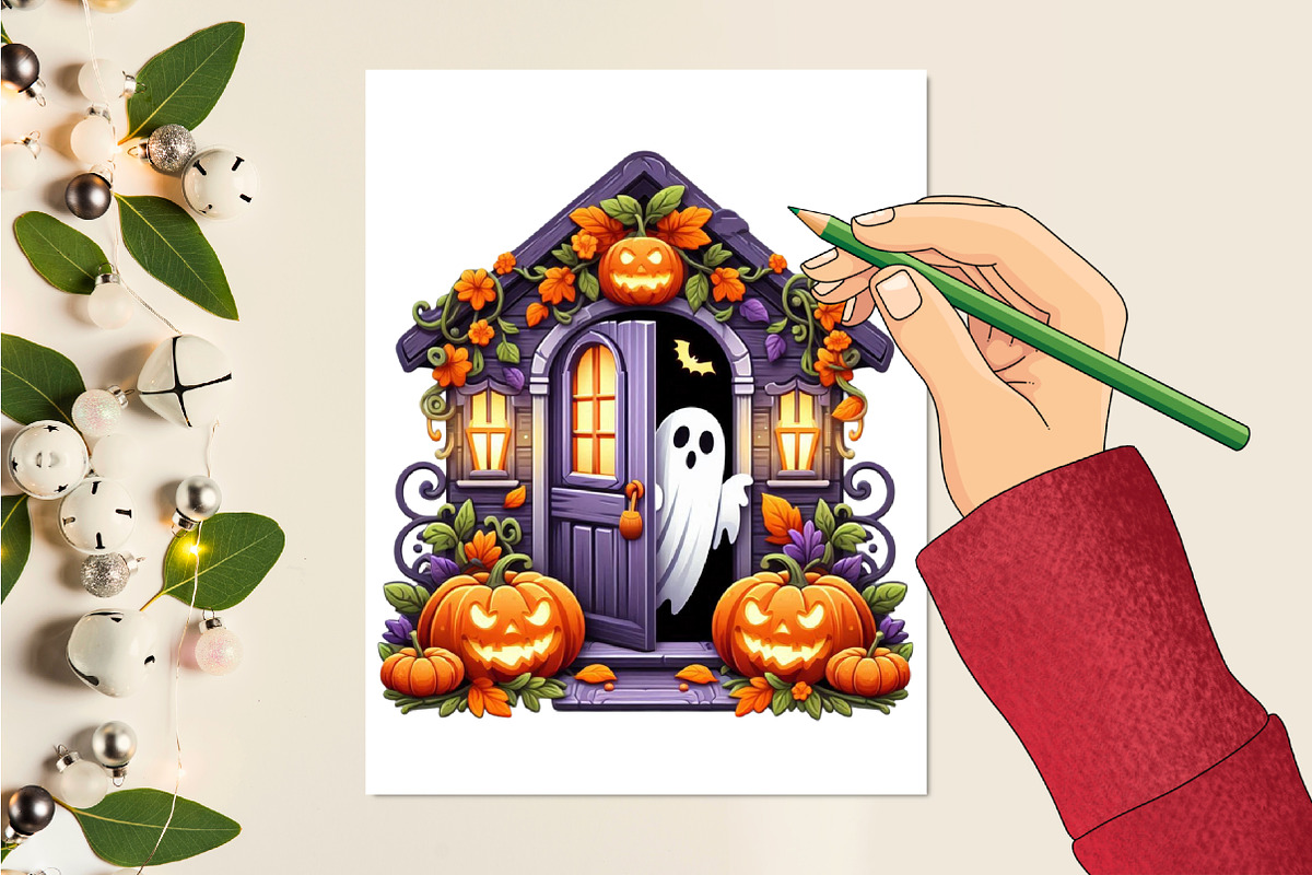 Halloween House With Ghost PNG, an Animal Illustration by Craft Nest (Photo 2 of 5)