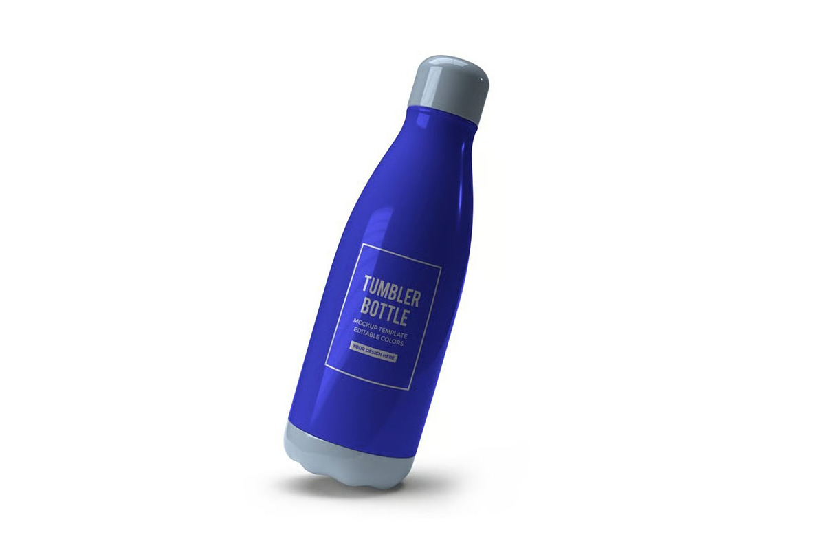 Tumbler Drink Bottle Mockup Template, a Household Mockup by DesignRushMarket (Photo 2 of 11)