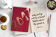 Fruit Salad Brush Font + Extras, a Script Font by milenabdesign (Thumbnail 8 of 10)