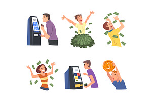 Rich and Wealthy Man and Woman, a Person Illustration by TopVectors