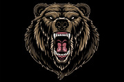 Head Bear, an Animal Illustration by Mark2000 (Thumbnail 2 of 2)