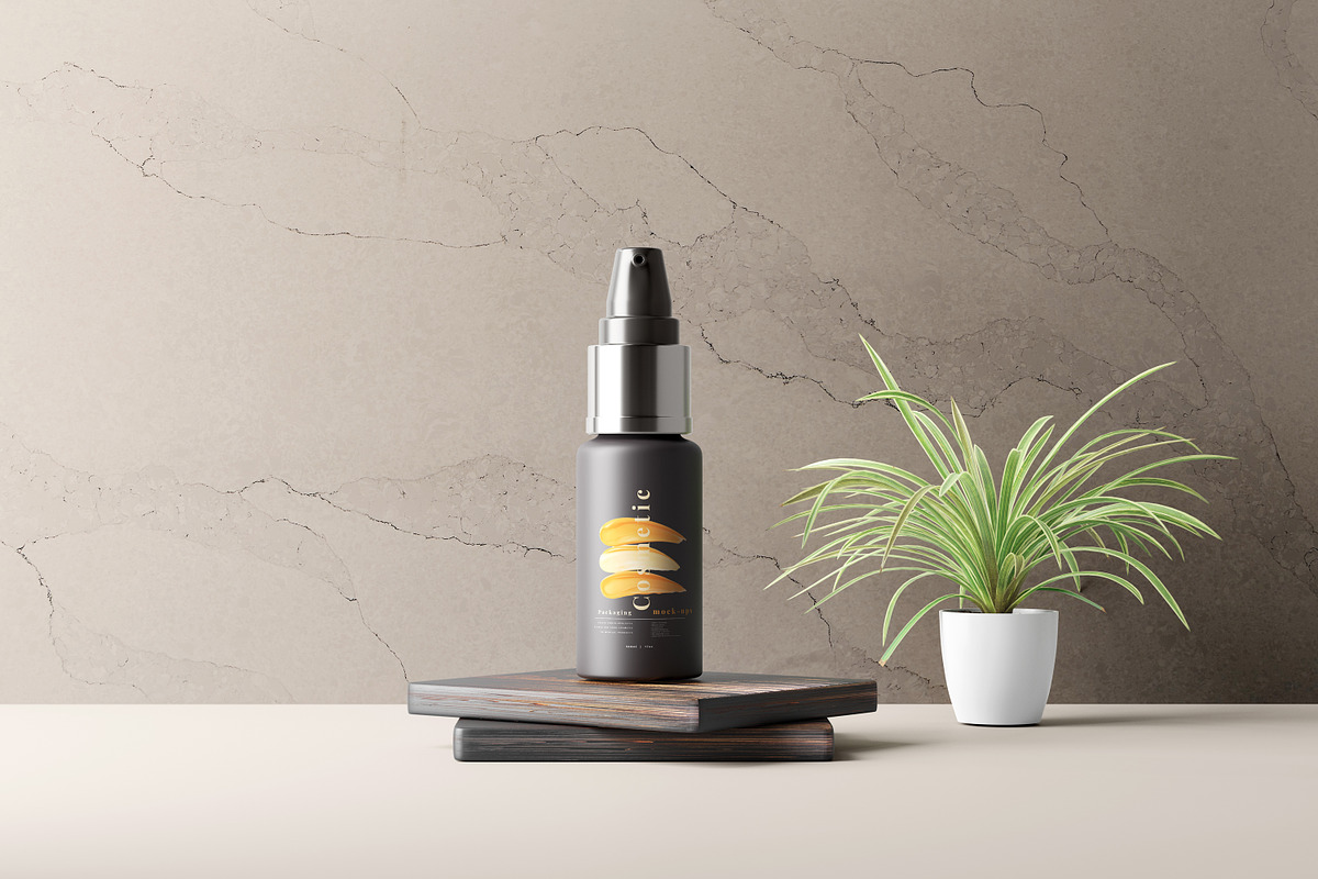 Dark Plastic Cosmetic Mockup Bundle, a Cups & Container Mockup by pmvch (Photo 87 of 111)