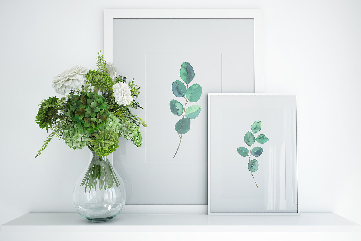 Cute eucalyptus mini set, a Decorative Illustration by Maria's little shop (Photo 4 of 7)