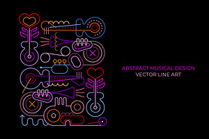 Abstract Musical Design Vector Art, an Illustration by danjazzia