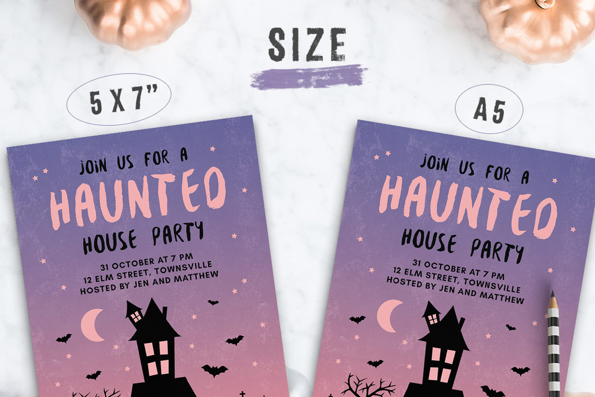 Halloween Invitation - Haunted House, an Invitation Template by ClementineCreative (Photo 6 of 6)