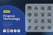 Finance Technology Icon, an Outline Icon by Nathaya Studio (Thumbnail 1 of 2)
