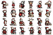 Whimsical Snowman Christmas Clipart, an Illustration by Daily.Designs (Thumbnail 4 of 5)