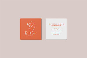 Square Business Card Mockup Bundles