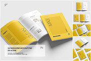 A4 Magazine Mockup Set Smart Object, a Mockup by Toasin Studio (Thumbnail 1 of 7)
