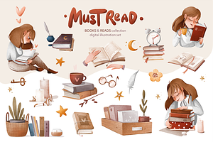 Books&Reads Digital Illustrations