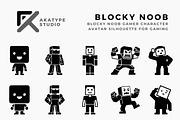 Blocky Noob Gamer Character, a Solid Icon by Akatype Studio (Thumbnail 1 of 3)