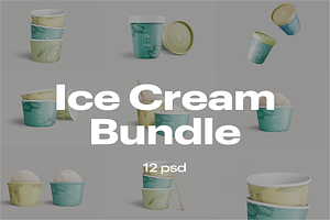 Ice Cream Packaging Mockup Bundle