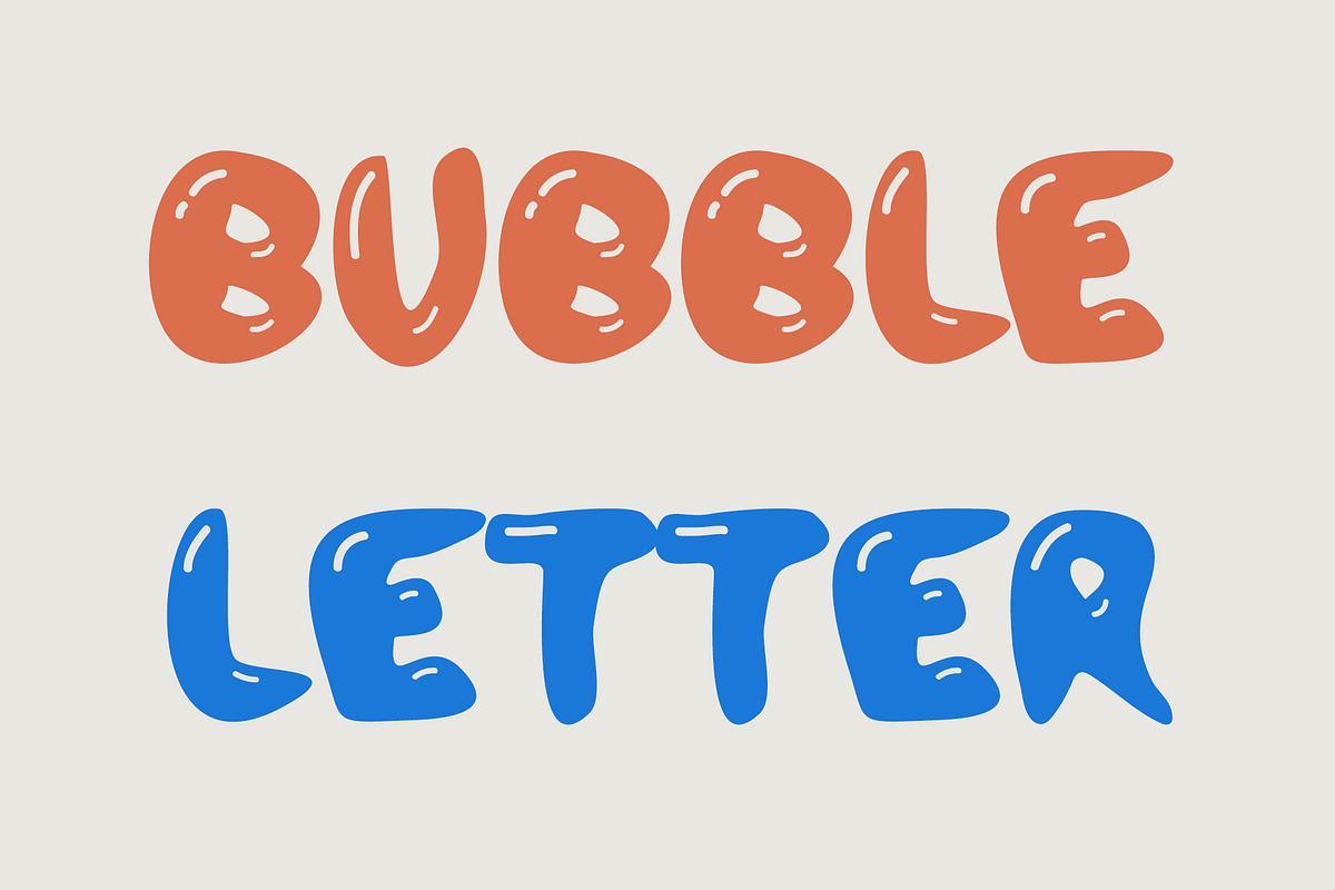 Bubble Letter Font, a Font by vladocar (Photo 8 of 12)