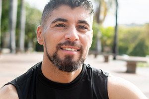 Smiling athletic man after workout, a Sports & Recreation Photo by etorres69